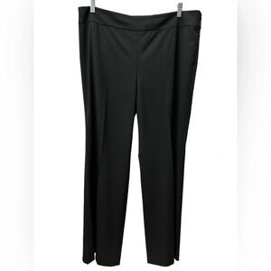 Lafayette 148 Virgin Wool Side Zip Black Dress Pants Size 16